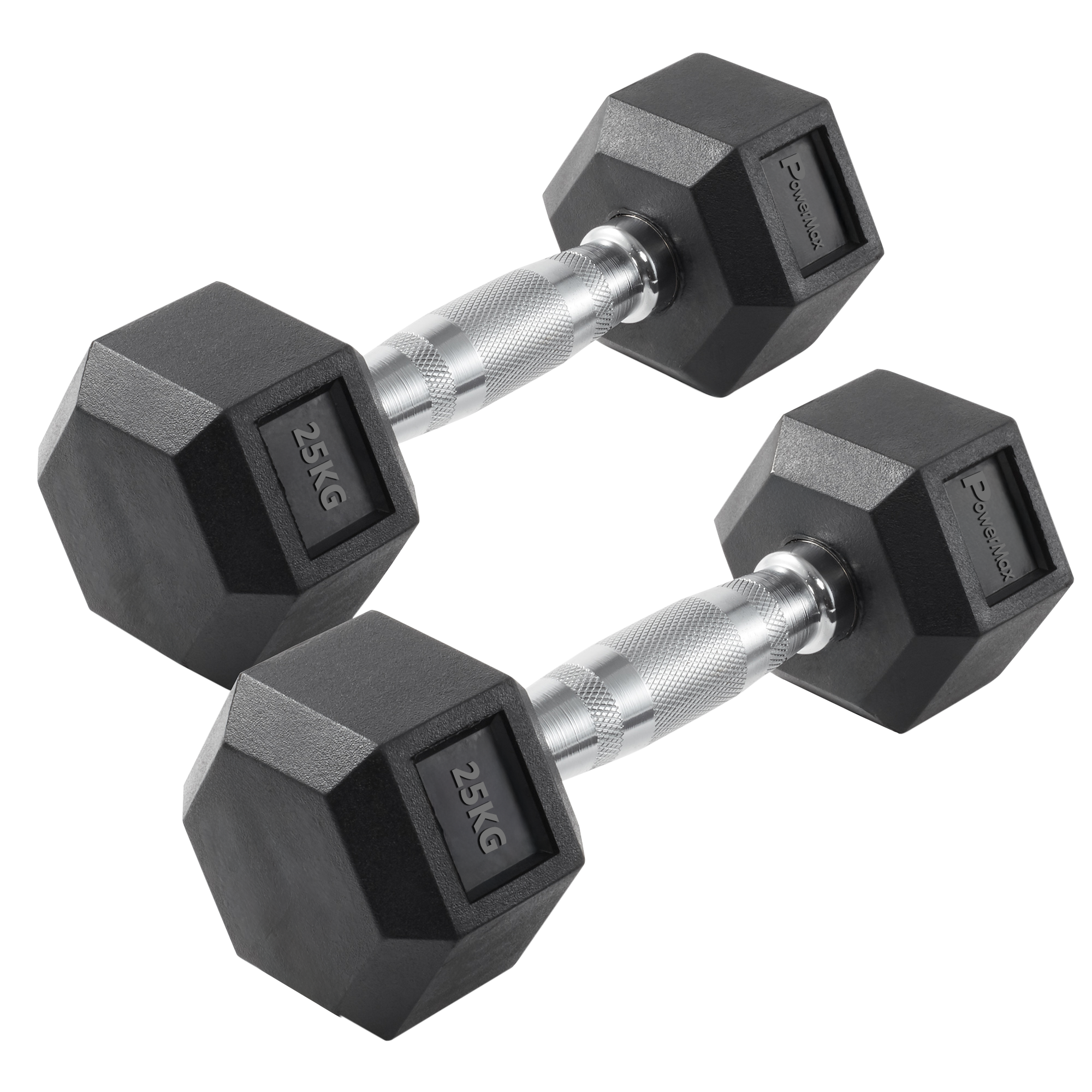 DRH-25 25 KG Rubber Coated Hexagon Dumbbells